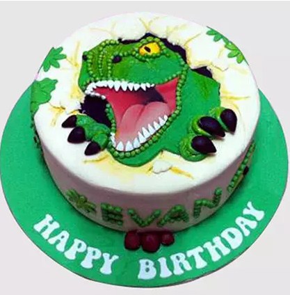 Dinosaur Fondant Chocolate Cake