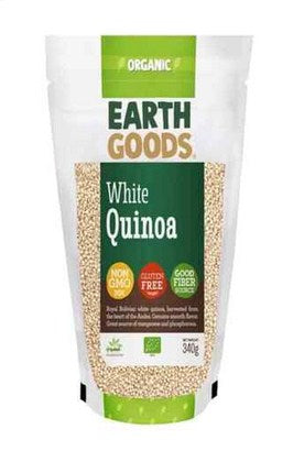 Earth Goods Organic White Quinoa NON-GMO Gluten-Free Good Fiber Source 340g