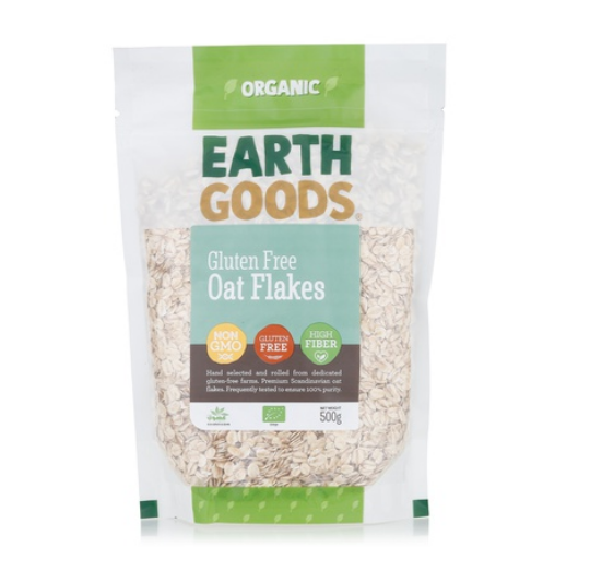 Earth Goods gluten free organic oat flakes 500g