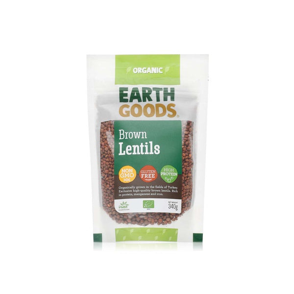 Earth Goods organic brown lentils 340g