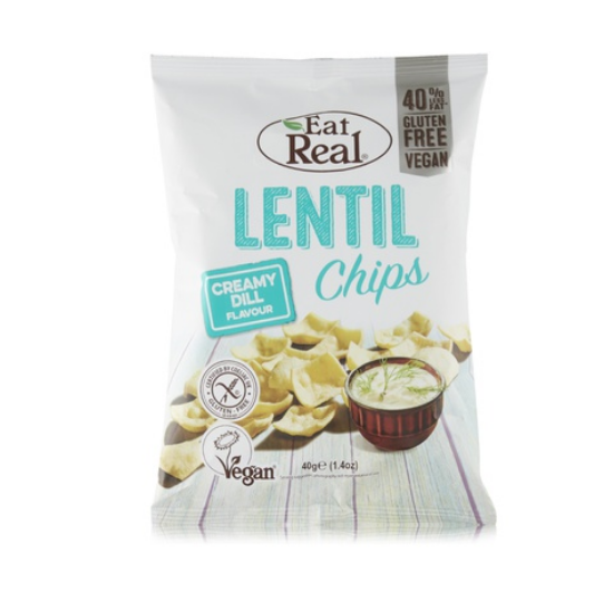 Eat Real creamy dill lentil chips 40g