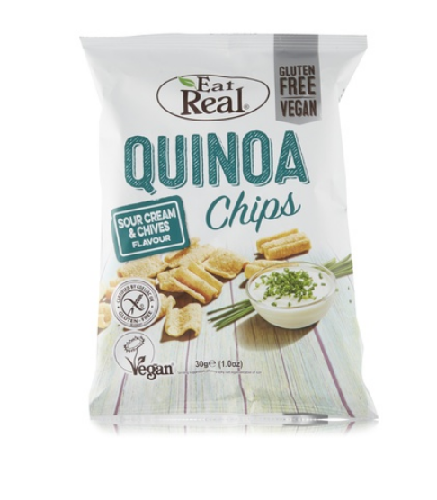Eat Real sour cream & chives quinoa chips 30g