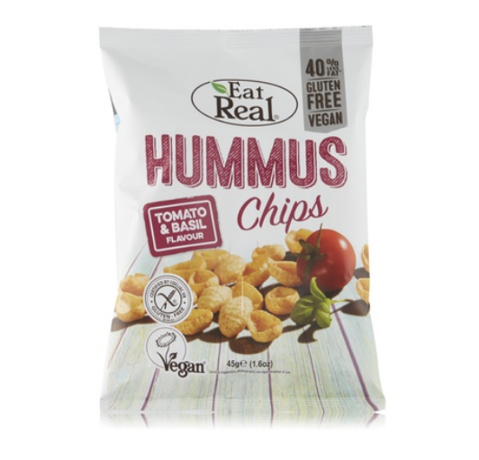 Eat Real tomato & basil hummus chips 45g