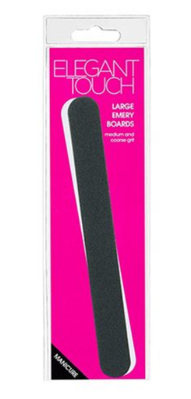 Elegant Touch Professional Emery Board Nail Files - Black
