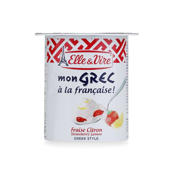 Elle & Vire strawberry and lemon Greek yoghurt 125g