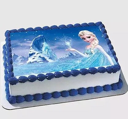 Elsa Chocolate Photo Cake