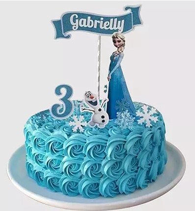 Elsa and Olaf Theme Chocolate Cake