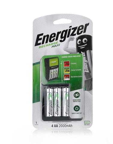 Energizer maxi charger with 4 AA batteries