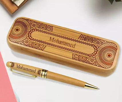 Engraved Wooden Pen With Box