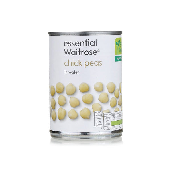 Essential Waitrose chickpeas in water 400g