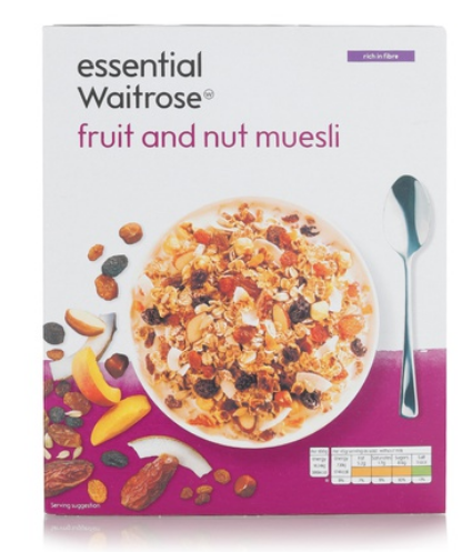 Essential Waitrose fruit & nut muesli 500g