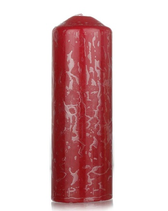 Essential Waitrose large red pillar candle