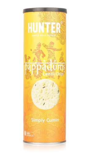 Hunter\'s Gourmet Simply Cumin pappadums 120g