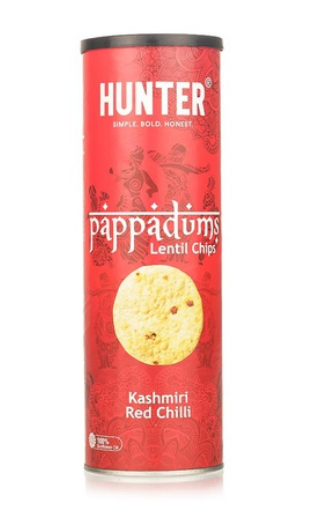 Hunter\'s Gourmet pappadums with red chilli 120g