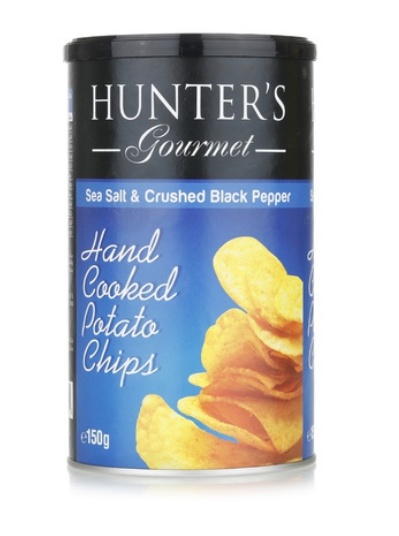 Hunters salt & pepper crisps 150g