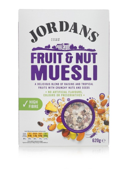 Jordans fruit and nut muesli 620g