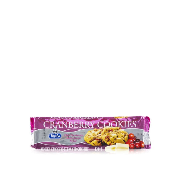 Merba white choco & cranberry cookies 250g