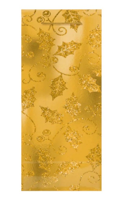 Metallic Gold Holly Bottle Bag 14in