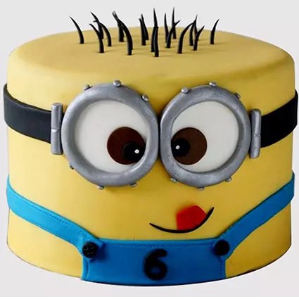 Minion Themed Chocolate Cake