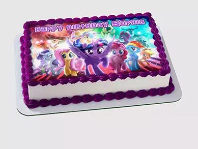 My Little Pony Themed Chocolate Photo Cake