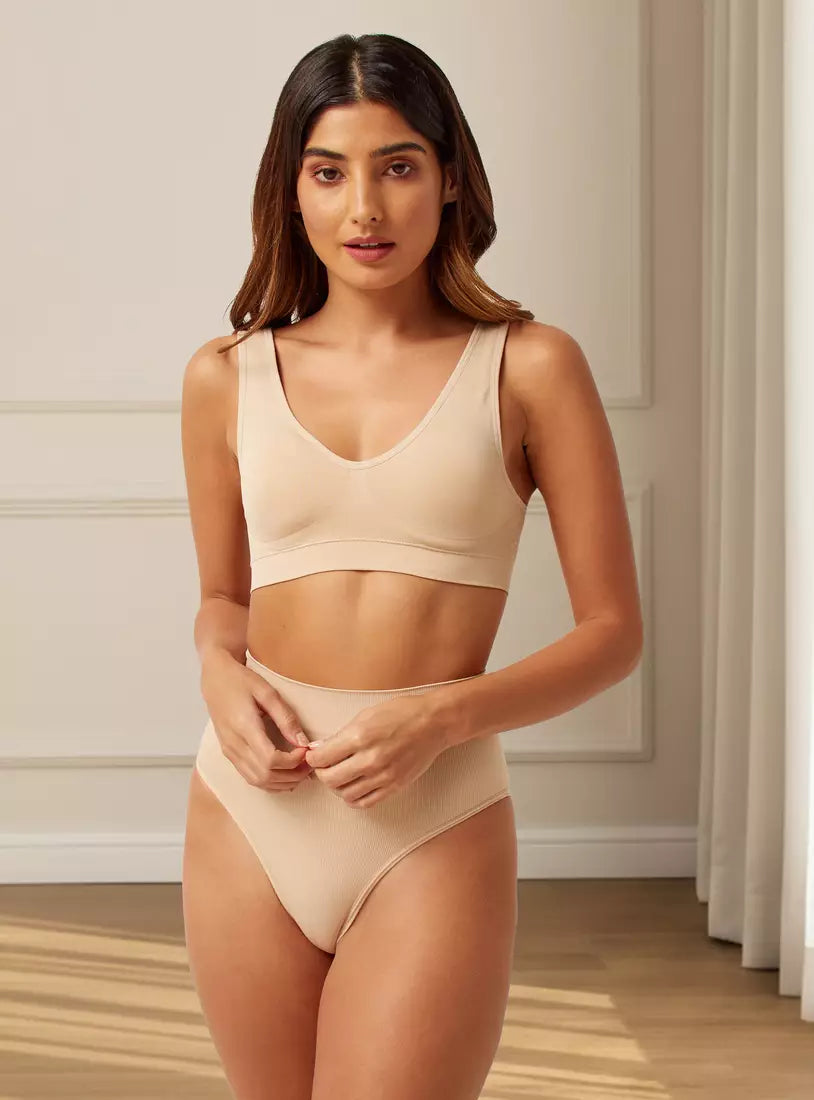 Padded Non-Wired Seamless Support Bra