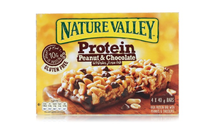 Nature Valley peanut and chocolate protein bars X4