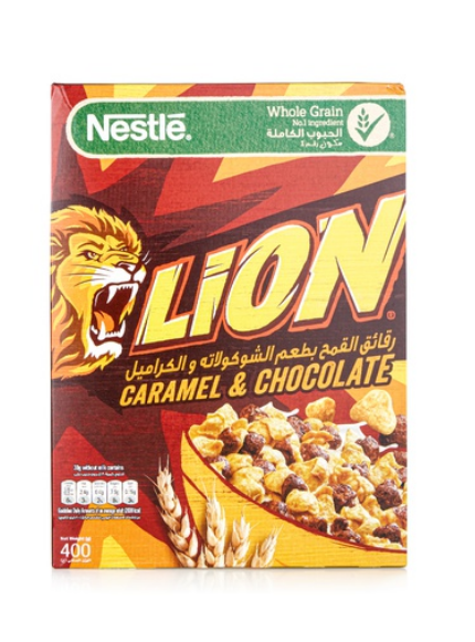 Nestle Lion caramel and chocolate cereal 400g