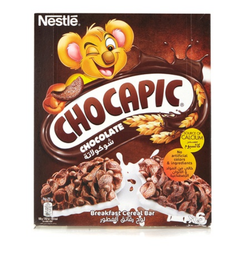 Nestle chocapic chocolate bar 25g X6
