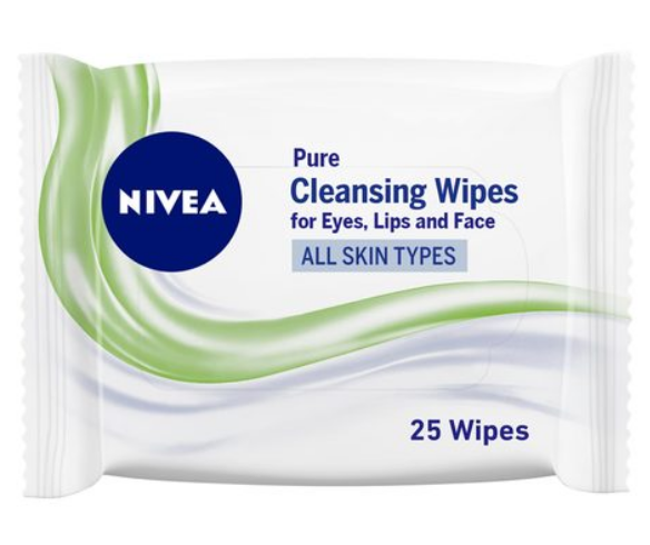 Nivea Face Wipes Pure Cleansing All Skin Types 25 Wipes