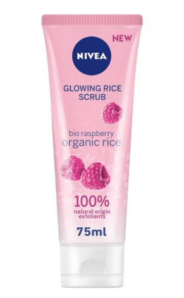 Nivea Raspberry Face Glowing Rice Scrub 75ml