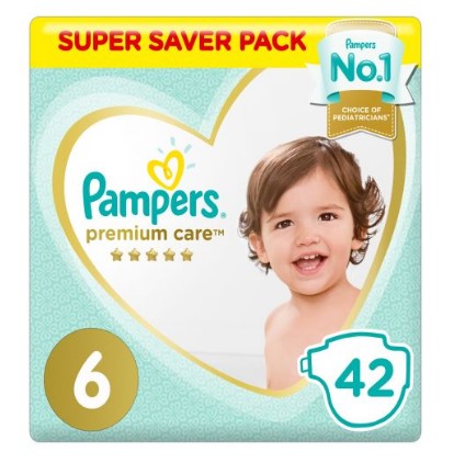 Pampers Premium Care Diapres Size 13kg+ Super Saver Pack 42