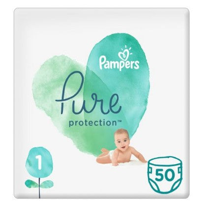 Pampers Pure Protection Diapres Size 1 2-5kg 50 diapres