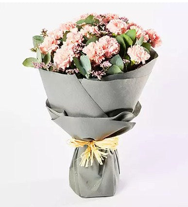 Peaceful Pink Carnations Bouquet Standard