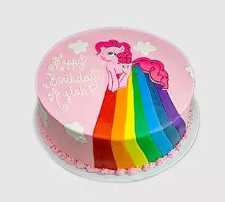 Pinkie Pie Rainbow Power Chocolate Cake