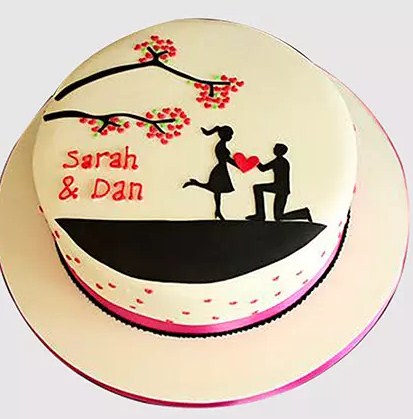 Proposing Her Chocolate Cake