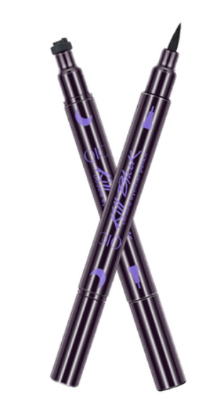 QICDouble-head Moon-shaped Stamp Liquid Eyeliner Pencil