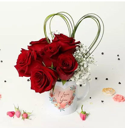 Roses in Mug For The One U Love