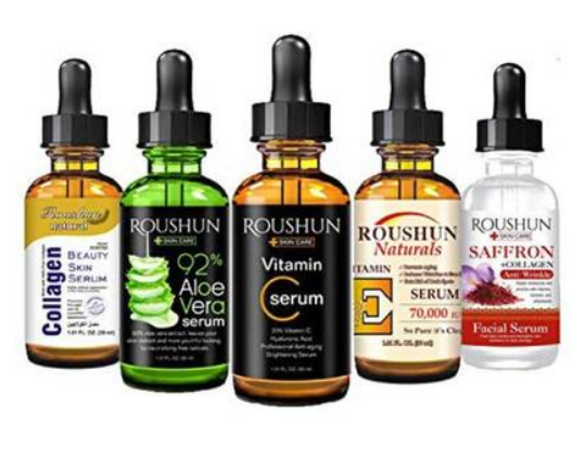 Roushun - Anti Aging Serum Set, Vitamin C, Aloe Vera Serum, Saffron Serum Anti Wrinkle