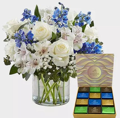 Royal Blooms and Godiva Chocolate Bar