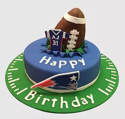 Rugby Ball Themed Chocolate Cake
