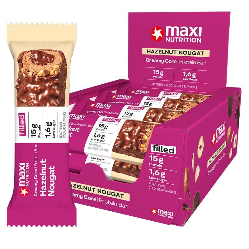 Maxi Nutrition Bar Hazelnut & Nougat 45G - Box of 12 pcs