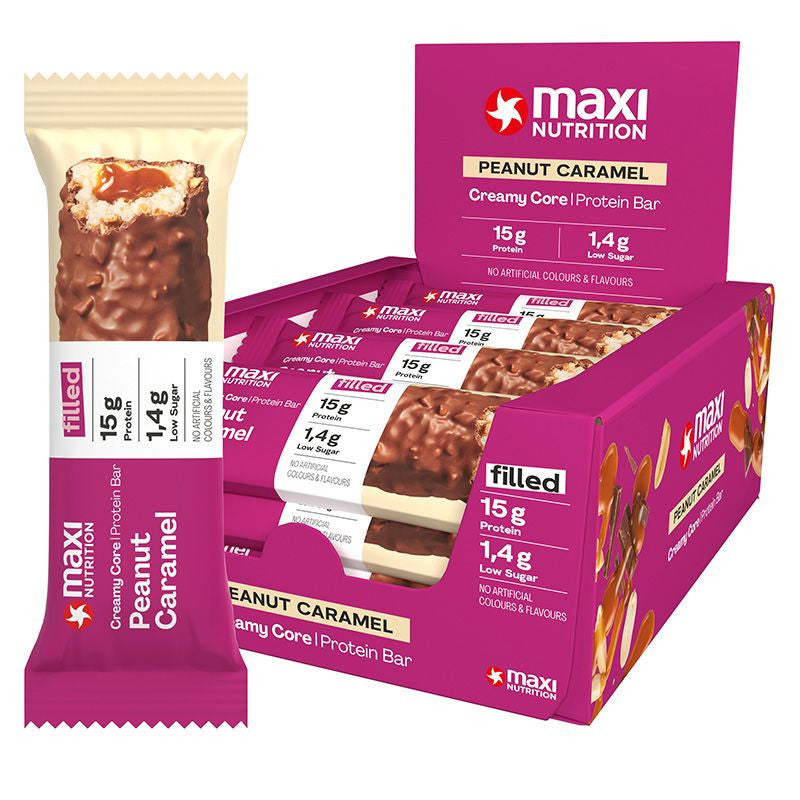 Maxi Nutrition Bar Peanut Caramel 45G - Box of 12 pcs
