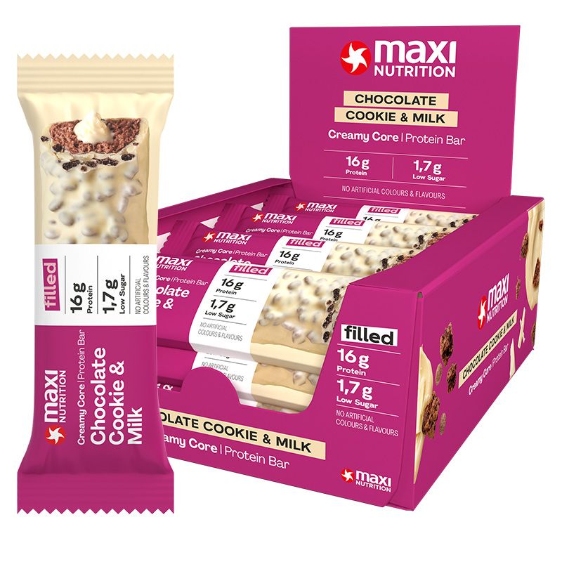Maxi Nutrition Bar Chocolate Cookie&Milk 45G - Box of 12pcs