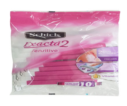 Schick Exacta 2 Sensitive Women Razor Pink Pack of 10