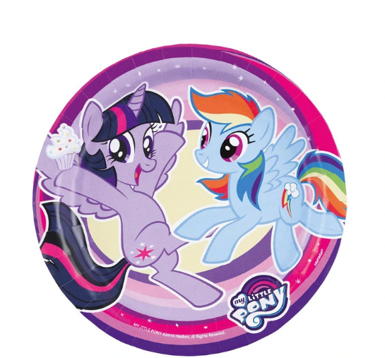 My Little Pony 2017 Paper Plates 7in, 8pcs