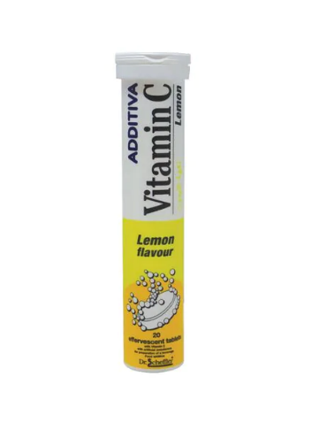 Additiva Vitamin C Lemon Effervescent Tablets 1000mg 20 Tablets