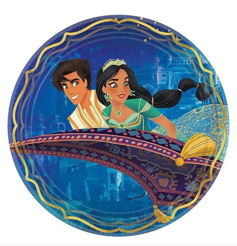 Disney Aladdin Round Paper Plates 9in, 8pcs