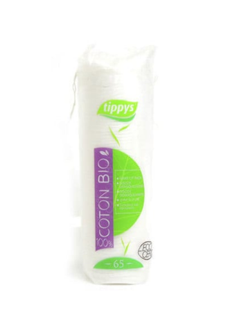 Tippys Bio Cotton Makeup Pads White 65 count