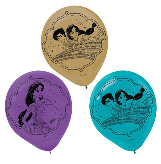 Disney Aladdin Latex Balloons 12in, 6pcs