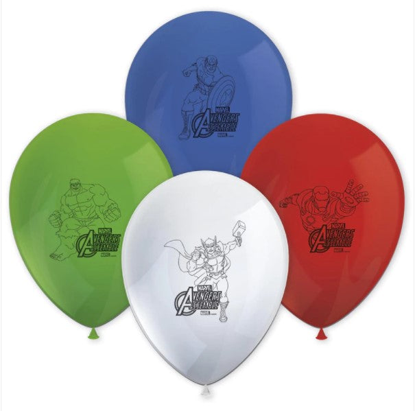 Avengers Assemble Multi Heroes Latex Balloons 11in 8pcs